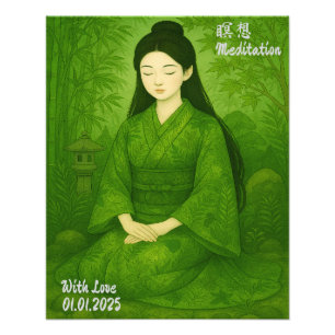 Aangepaste Esthetische Zen Meditatie Mindful Art Foto Afdruk