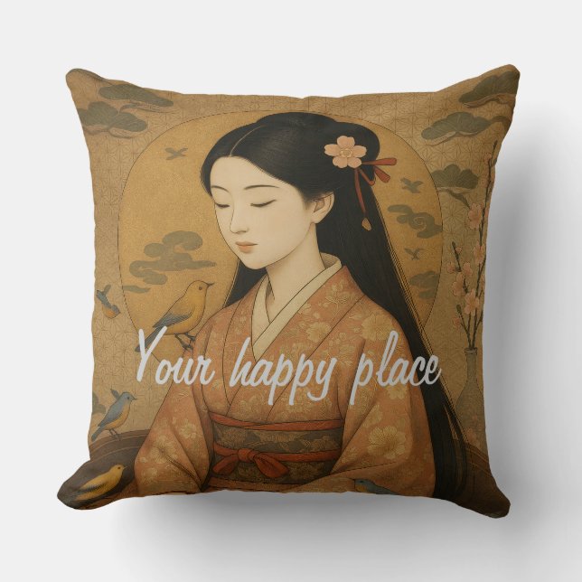 Aangepaste Esthetische Zen Meditatie Mindful Minim Kussen (Voorkant)