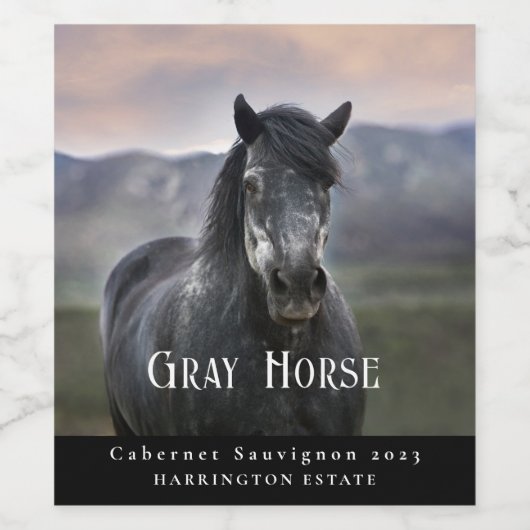 Aangepaste etiketten met aangepaste wijn voor grij (Enkel label)