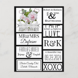 Aangepaste etiketten voor raceweddenschappen briefkaart