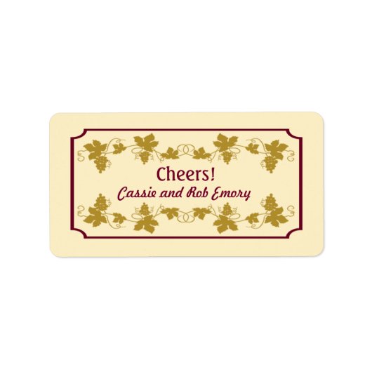 Aangepaste etiketten voor wijndruiven (Voorkant)