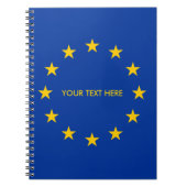 Aangepaste EU-laptop met EU-vlag Notitieboek (Voorkant)