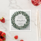 Aangepaste Eucalyptus Begrafeniskrans Elegant Memo Servet (Insitu)