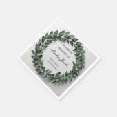 Aangepaste Eucalyptus Begrafeniskrans Elegant Memo Servet (Hoek)