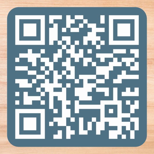 Aangepaste Eucalyptus Blauwe QR-code Website-adres Vierkante Sticker