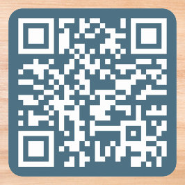 Aangepaste Eucalyptus Blauwe QR-code Websiteadres  Vierkante Sticker