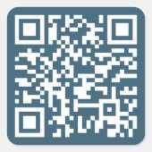 Aangepaste Eucalyptus Blue QR Code Website Adres U Vierkante Sticker (Voorkant)