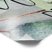 Aangepaste Eucalyptus Foto Modern Trouwbord Foto Afdruk (Hoek)