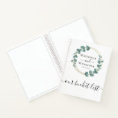 Aangepaste Eucalyptus Gold Foil op onze Bucket-lij Notitieboek (Binnen)