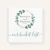 Aangepaste Eucalyptus Gold Foil op onze Bucket-lij Notitieboek (Voorkant)