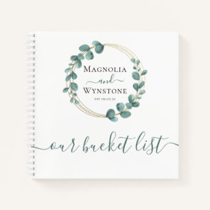 Aangepaste Eucalyptus Gold Foil op onze Bucket-lij Notitieboek