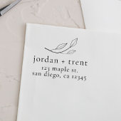 Aangepaste Eucalyptus hout retour adres stempel