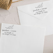 Aangepaste Eucalyptus hout retour adres stempel