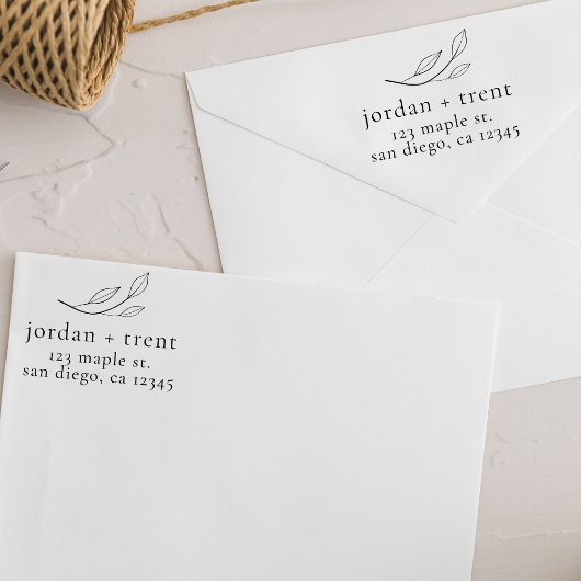 Aangepaste Eucalyptus hout retour adres stempel