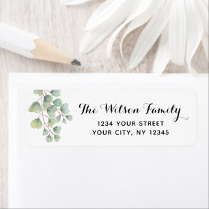 Aangepaste Eucalyptus leaf Return-adreslabels Etiket