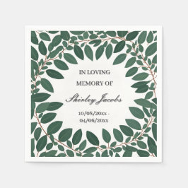 Aangepaste Eucalyptus rouwkrans Elegant herdenking Servet