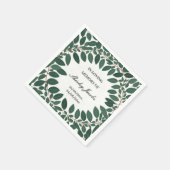 Aangepaste Eucalyptus rouwkrans Elegant herdenking Servet (Hoek)