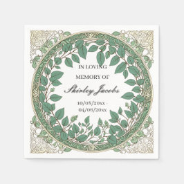 Aangepaste Eucalyptus Uitvaart - Elegante Herdenki Servet