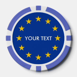 Aangepaste Europese Unie vlag poker chips voor Eur