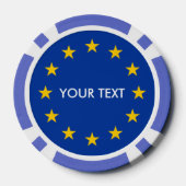 Aangepaste Europese Unie vlag poker chips voor Eur (Achterkant)
