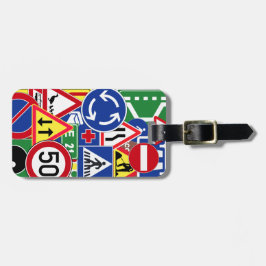 Aangepaste Europese verkeersborden Bagagelabel