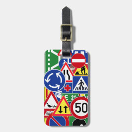 Aangepaste Europese verkeersborden Bagagelabel