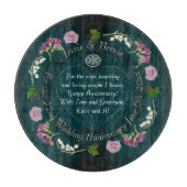 Aangepaste evenement Floral Heart Cutting Board Snijplank (Voorkant)