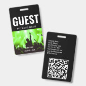 Aangepaste evenement- of concertnaam gast badge (Voor- en achterkant)