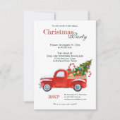 Aangepaste Evenement Trendy Rode Vrachtwagen Feest Kaart (Voorkant)