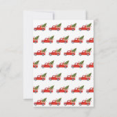 Aangepaste Evenement Trendy Rode Vrachtwagen Feest Kaart (Achterkant)