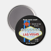 Aangepaste evenement voor Las Vegas Magneet (Voorkant / Achterkant)