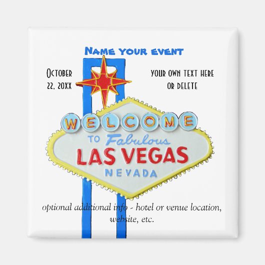 Aangepaste evenement voor Las Vegas Magneet (Voorkant)