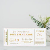 Aangepaste evenemententicket, Concert Fake Ticket, Kaart (Staand voorkant)