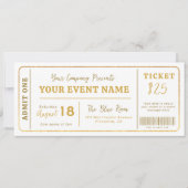 Aangepaste evenemententicket, Concert Fake Ticket, Kaart (Voorkant)