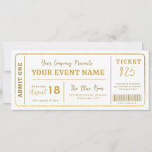 Aangepaste evenemententicket, Concert Fake Ticket,