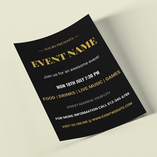 Aangepaste evenementnaam Feest & Concert Design Flyer