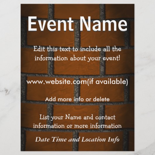 Aangepaste Event Brick Wall Flyer (Voorkant)
