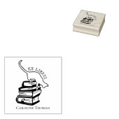 Aangepaste Ex Libris, Bibliotheek Schattige Katten Rubberstempel (Gestempeld)