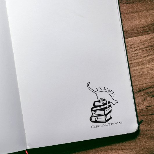 Aangepaste Ex Libris, Bibliotheek Schattige Katten Rubberstempel