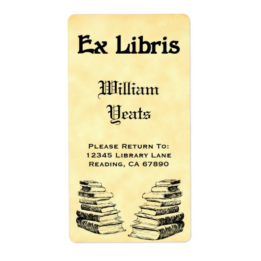 Aangepaste Ex Libris Boeken Labels (Voorkant)
