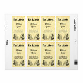 Aangepaste Ex Libris Boeken Labels (Full Sheet)