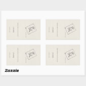 Aangepaste Ex Libris-boekenplaatsticker | Donkere Rechthoekige Sticker (Vel)