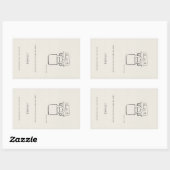 Aangepaste Ex Libris-boekplaatsticker | Donkere Ac Rechthoekige Sticker (Vel)