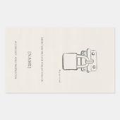 Aangepaste Ex Libris-boekplaatsticker | Donkere Ac Rechthoekige Sticker (Voorkant)