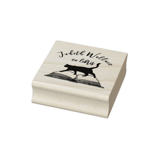 Aangepaste Ex Libris  Cat Library Boeken Rubberstempel (Stempel)