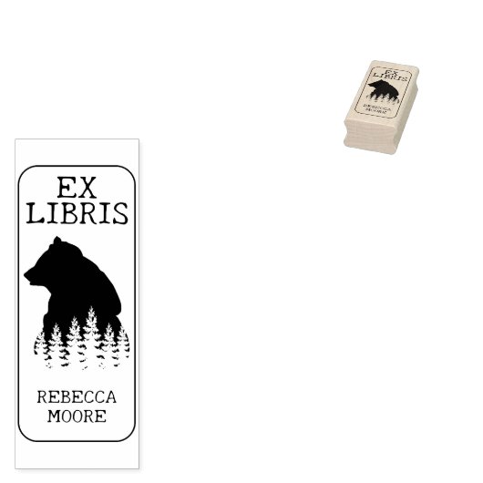 Aangepaste Ex Libris, Forest Beer Library Boek Rubberstempel (Gestempeld)
