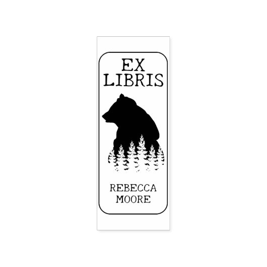 Aangepaste Ex Libris, Forest Beer Library Boek Rubberstempel (Afrduk)