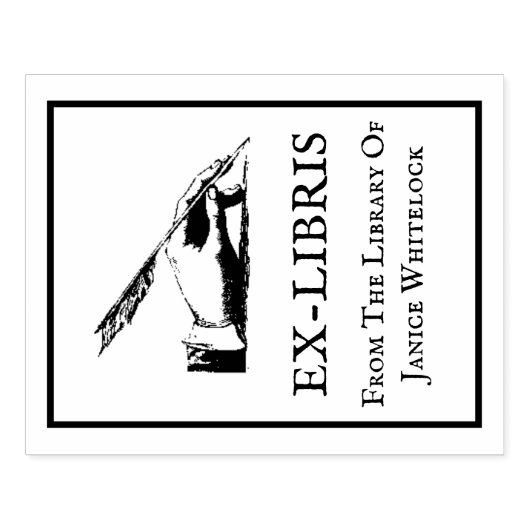 Aangepaste Ex-Libris Houden Stamp Rubberstempel (Afrduk)
