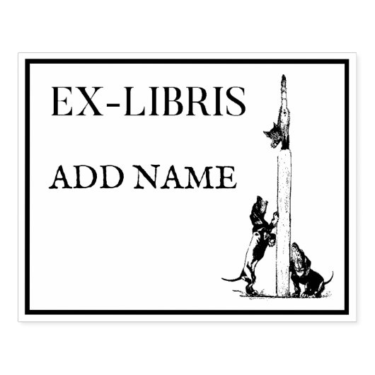 Aangepaste Ex-Libris Maple Wood Stamp Rubberstempel (Afrduk)