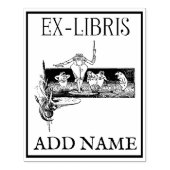 Aangepaste Ex-Libris Maple Wood Stamp Rubberstempel (Afrduk)